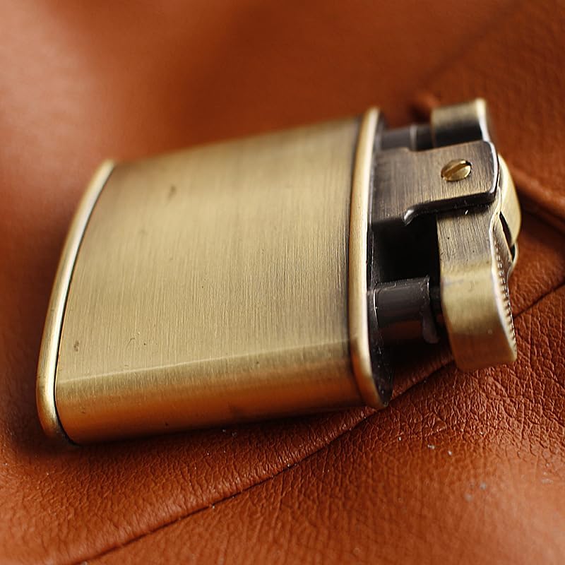 Vintage Lighter- Adjustable Flame, Windproof, Foldable Design for Outdoor and Camping - Men's Gift (Butane-Free)