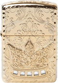 Zippo Oil Lighter Flint Armor Crown Gold 5 Sided The Crown exc
